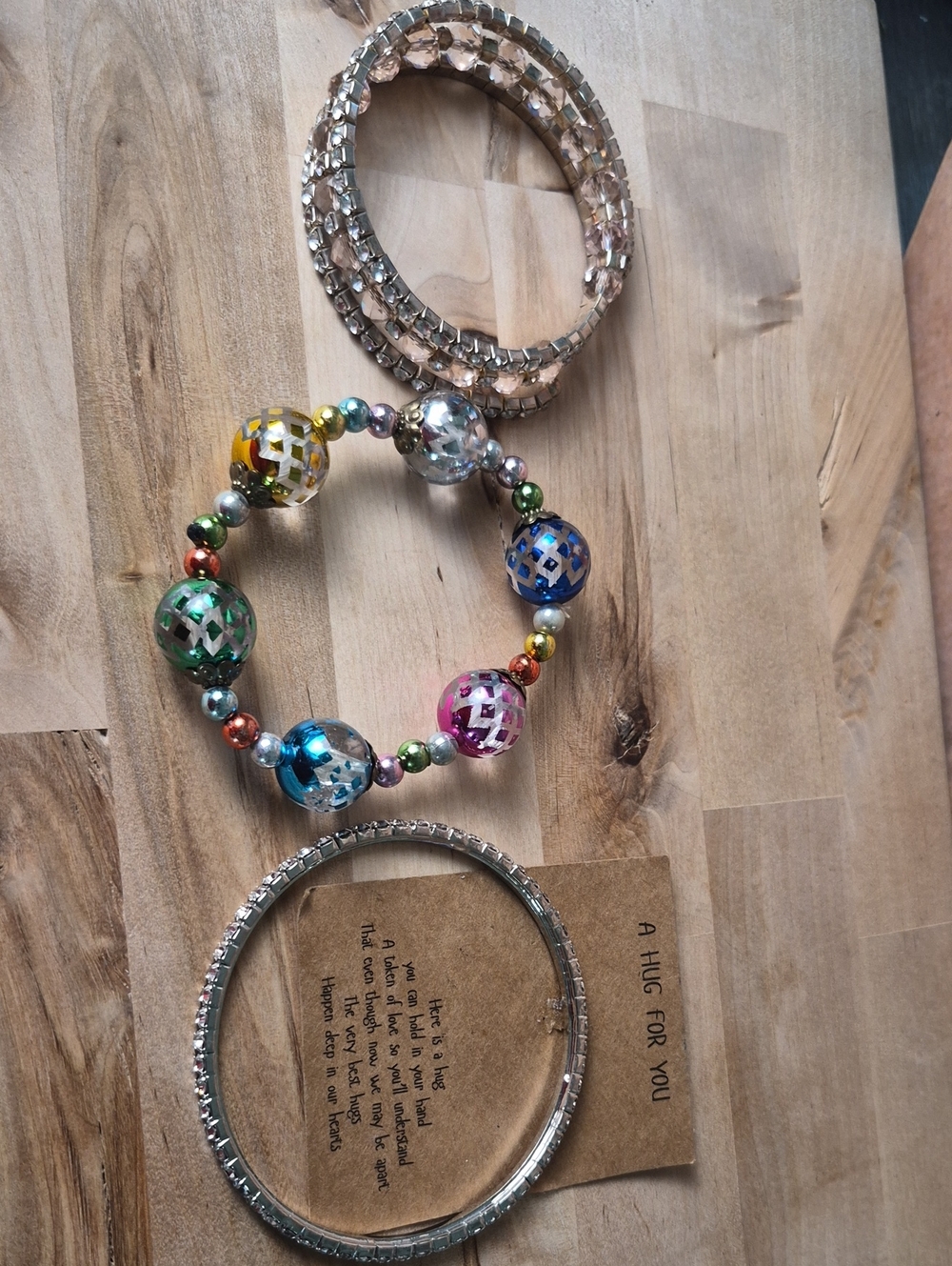 Multicolor Beaded Bracelet with Silver Accents